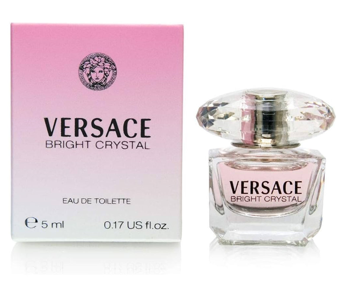Versace. Bright Crystal Eau de Toilette Mini for Women, 0.17 Ounce- 5ml