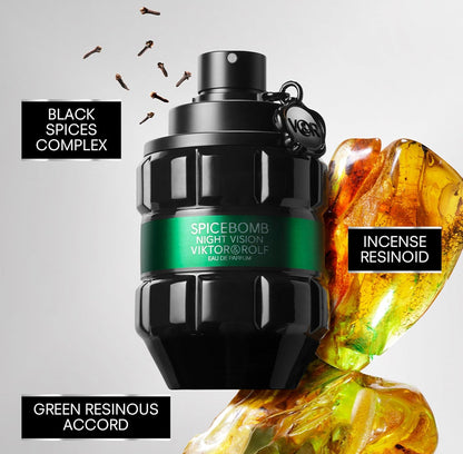 Viktor&Rolf - Spicebomb Nightvision Eau de Parfum - Woody & Spicy - Cologne for Men - With Notes of Incesne & Clove