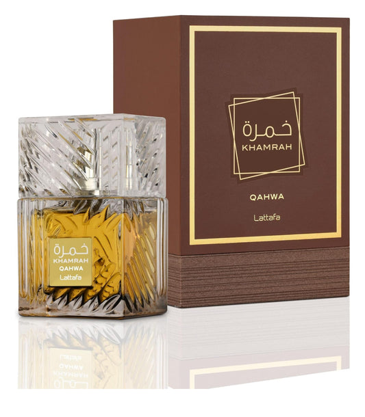 Lattafa Khamrah Qahwa for Unisex Eau de Parfum Spray, 3.4 Ounce
