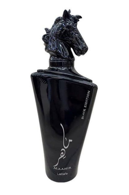 Lattafa Perfumes Maahir Black Edition for Unisex Eau de Parfum Spray, 3.4 Ounce